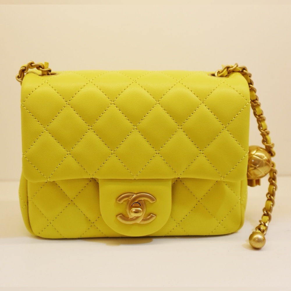 CHANEL Lemon Quilted Crossbody Bag
